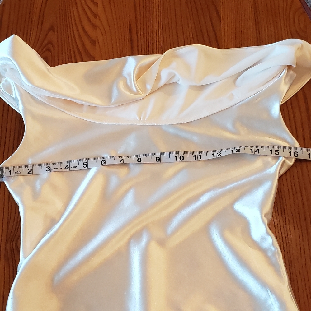Shimmery eggshell bodysuit, size XS - NEW - Picture 6 of 10